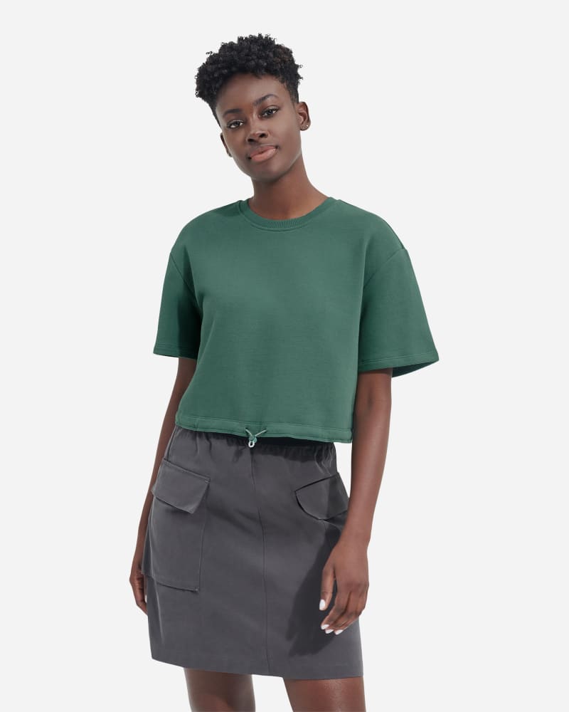 UGG Teagin Short Sleeve Top for Women in Blue, Size XS, Cotton