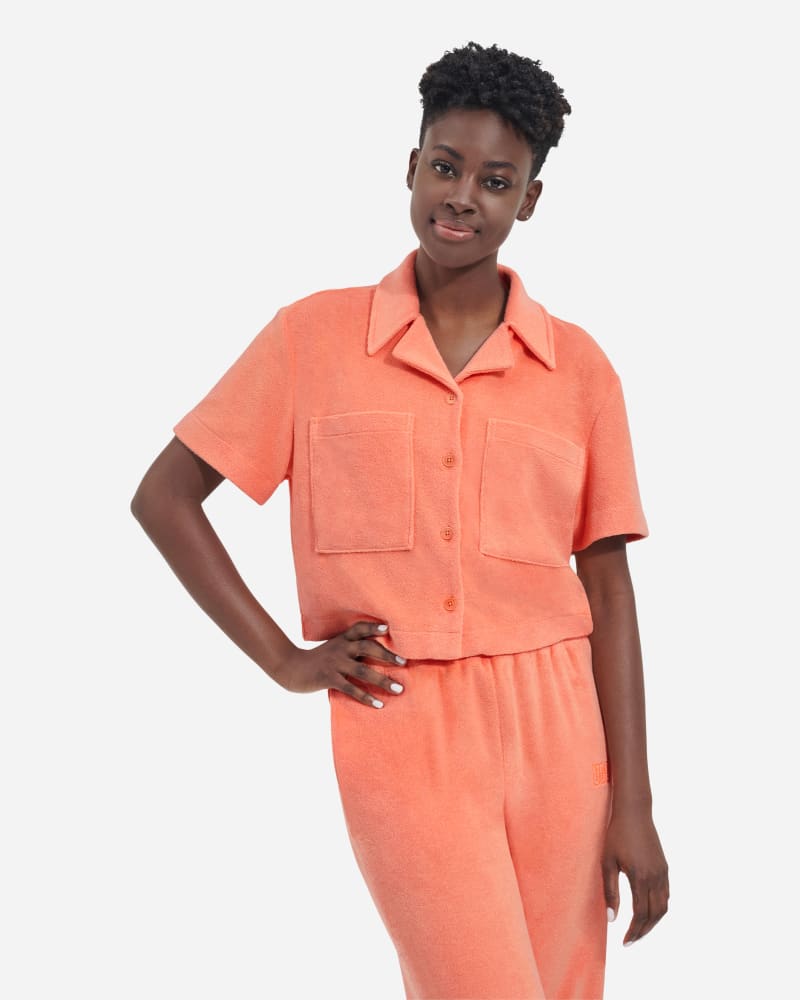 UGG® Saniyah Buttondown Shirt for Women in Sun Flare, Size Large