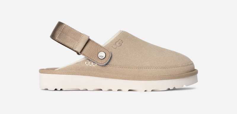 UGG® Goldencoast Clog for Men in Sandal in Sand/Santorini, Size 13, Suede/Polyester