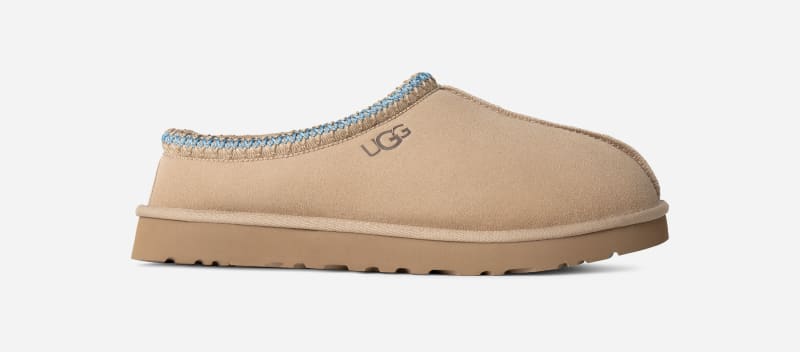 UGG® Tasman Slipper for Men in Sand/Santorini, Size 6, Suede/Wool