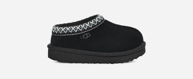 UGG® Tasman II for Kids in Black, Size 11, Suede/Polyester/Wool