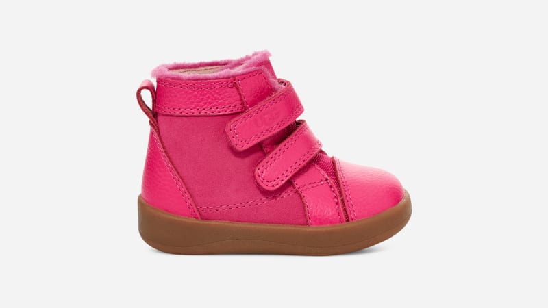 UGG® Baby Rennon II Trainer in Berry, Size 0.5, Leather