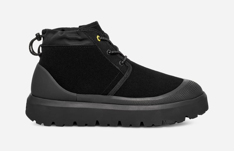 UGG® Neumel Weather Hybrid Boot in Black, Size 6, Suede/Waterproof/Polyester