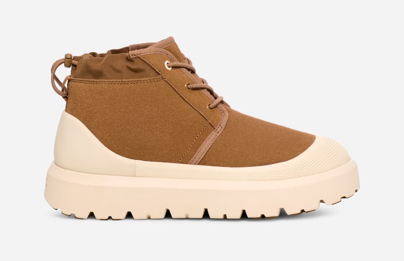 UGG® Neumel Weather Hybrid Boot in Brown, Size 6, Suede/Waterproof/Polyester