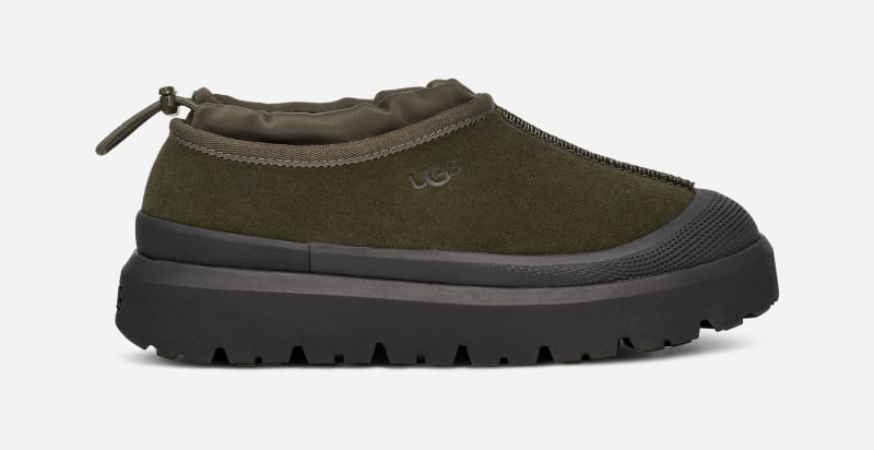 UGG® Tasman Weather Hybrid in Forest Night/Black, Size 6, Suede/Polyester/Wool