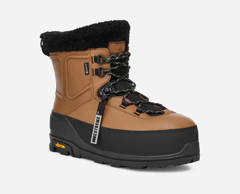 UGG® Shasta Mid Boot in Brown, Size 5, Leather/Waterproof/Polyester