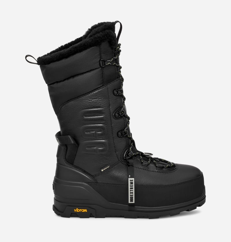 UGG® Shasta Tall Boot in Black, Size 8, Leather/Waterproof/Polyester
