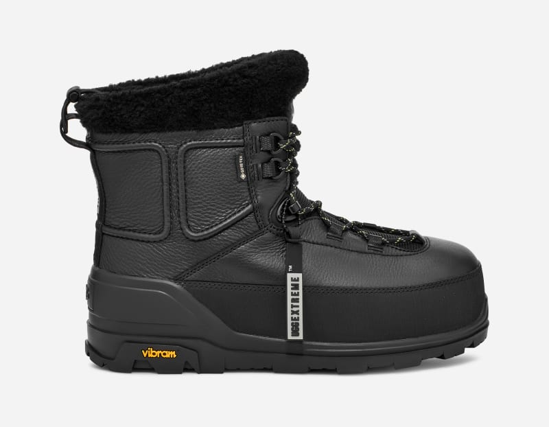UGG® Shasta Mid Boot in Black, Size 9, Leather/Waterproof/Polyester