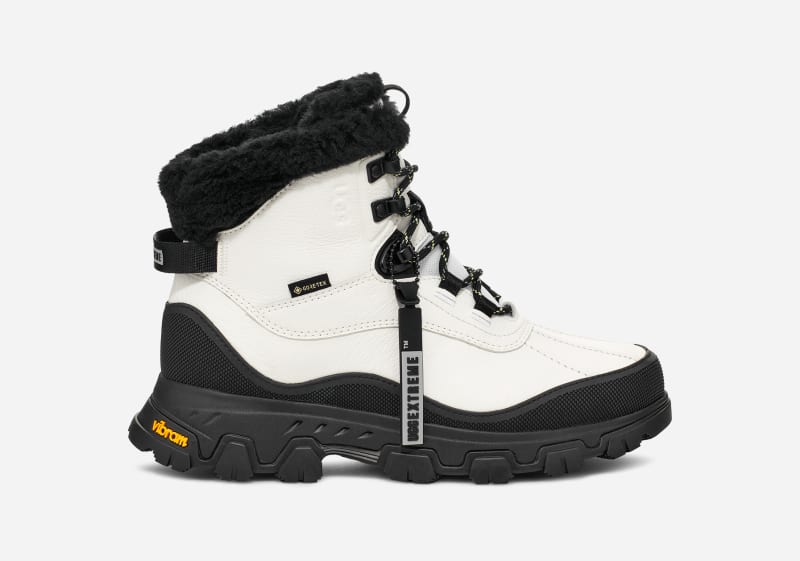 UGG® Adirondack Meridian Hiker Boot in White, Size 3, Leather/Waterproof/Wool