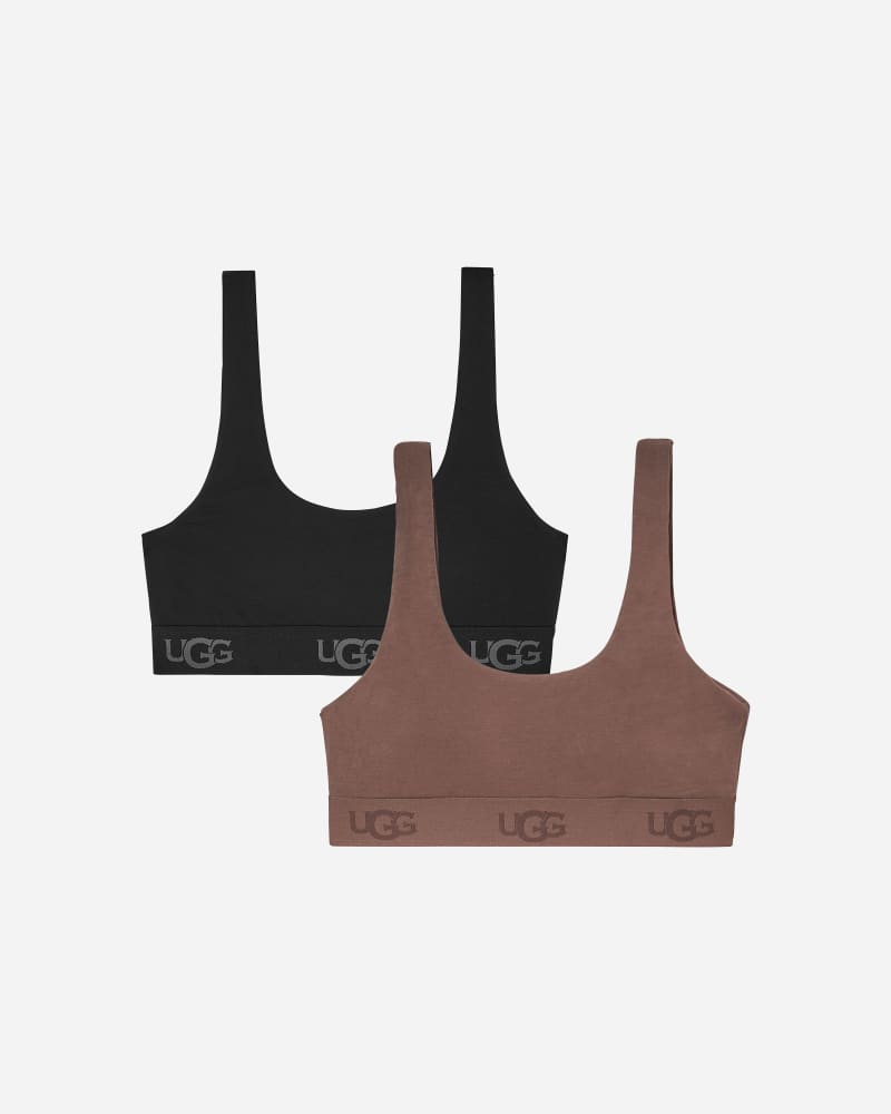 UGG Gwendolynn Bralette 2 Pack in Black And Allspice, Size Medium, Other