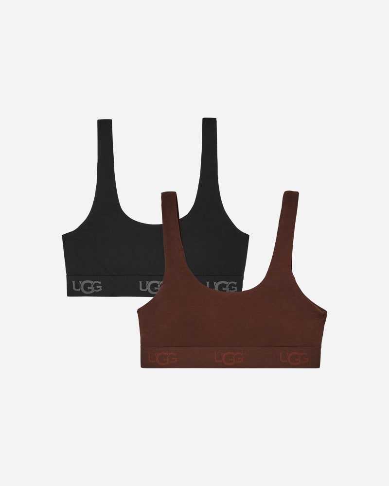 UGG Gwendolynn Bralette 2 Pack in Black And Cola, Size 2XS, Other