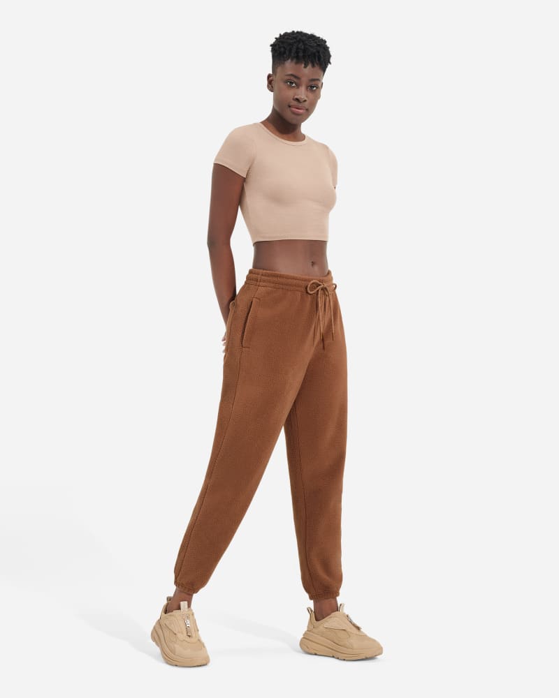 UGG® Cassady Micro fluff Pant in Cedar Bark, Size Large