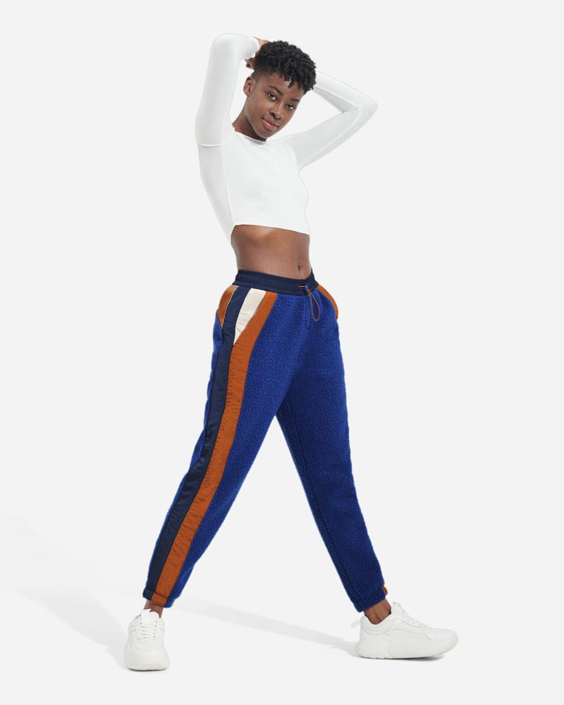 Kieren UGG® fluff / Nylon Pant in Night Sky/Hardwood, Size XS