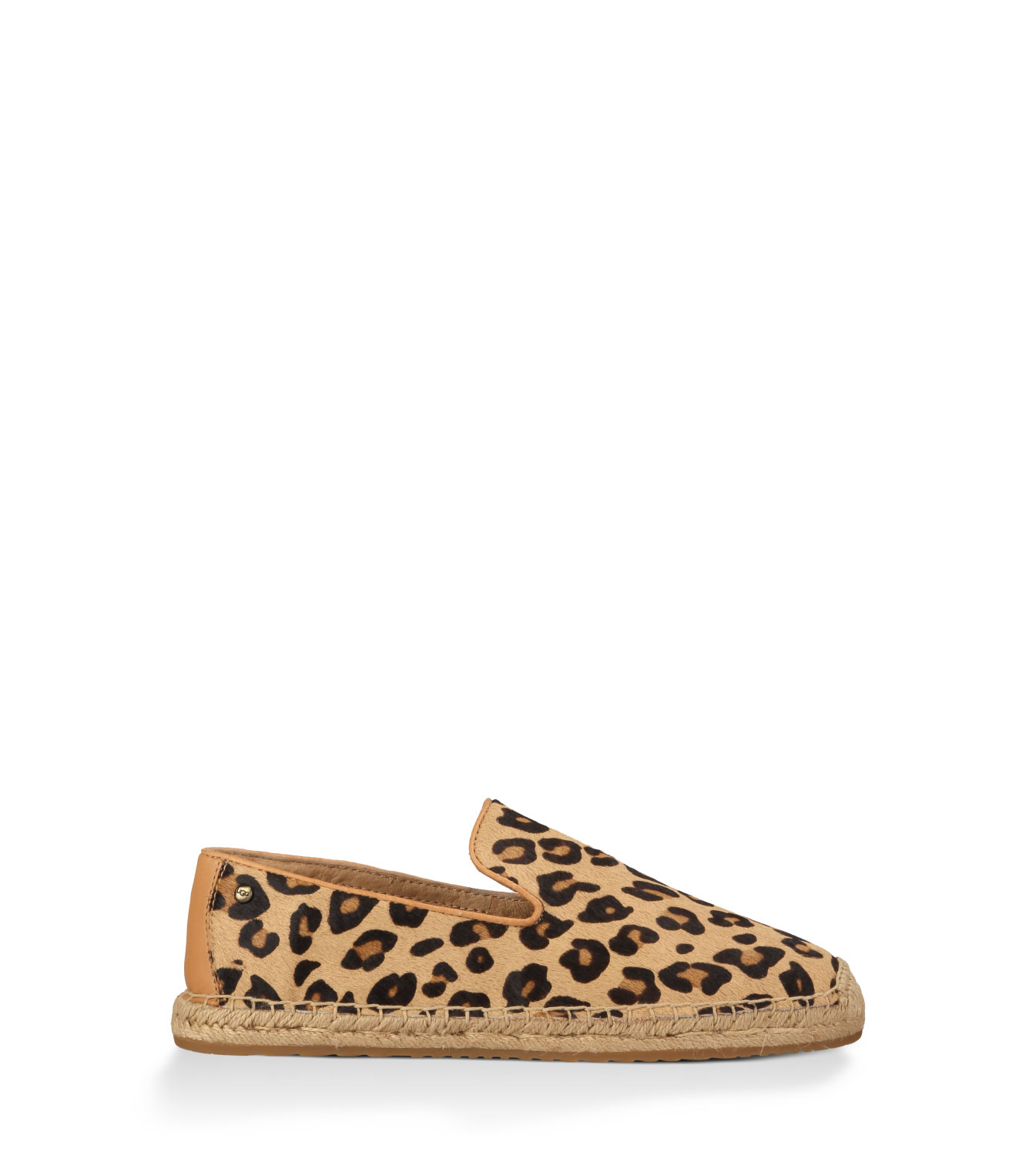 UGG Sandrinne Calf Hair Leopard Loafer for Women in Chestnut Leopard, Size 6, Cow Hair