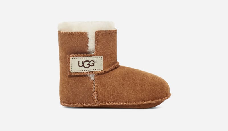 UGG® Erin Bootie for Kids in Brown, Size 06, Suede/Twinface