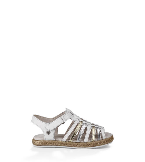 UGG Toddlers' Gretel in White, Size 5, Leather
