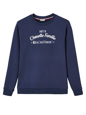 notre Chouette Famille Sweatshirt for Women, Capsule Collection by Vertbaudet dark blue