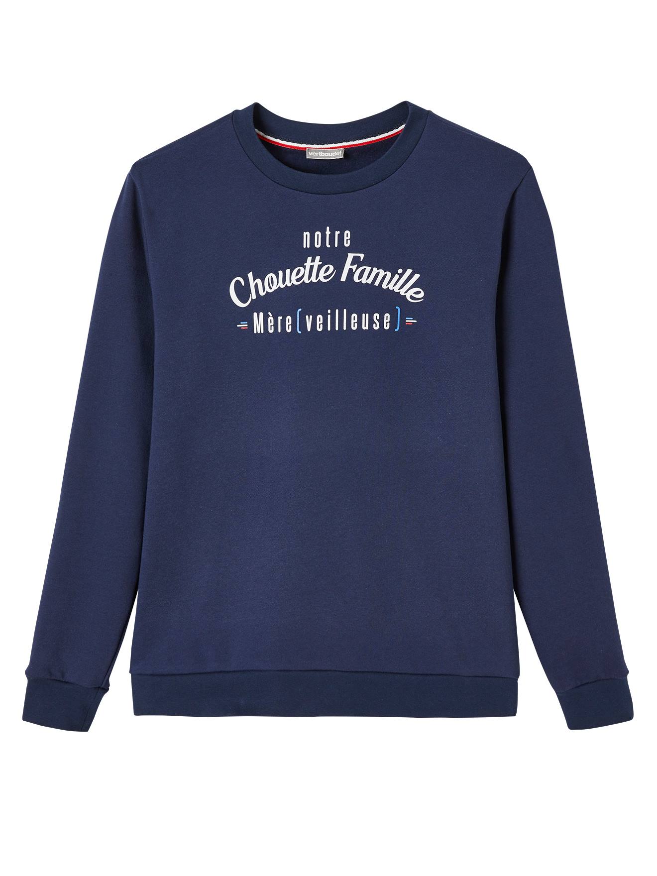 notre Chouette Famille Sweatshirt for Women, Capsule Collection by Vertbaudet dark blue