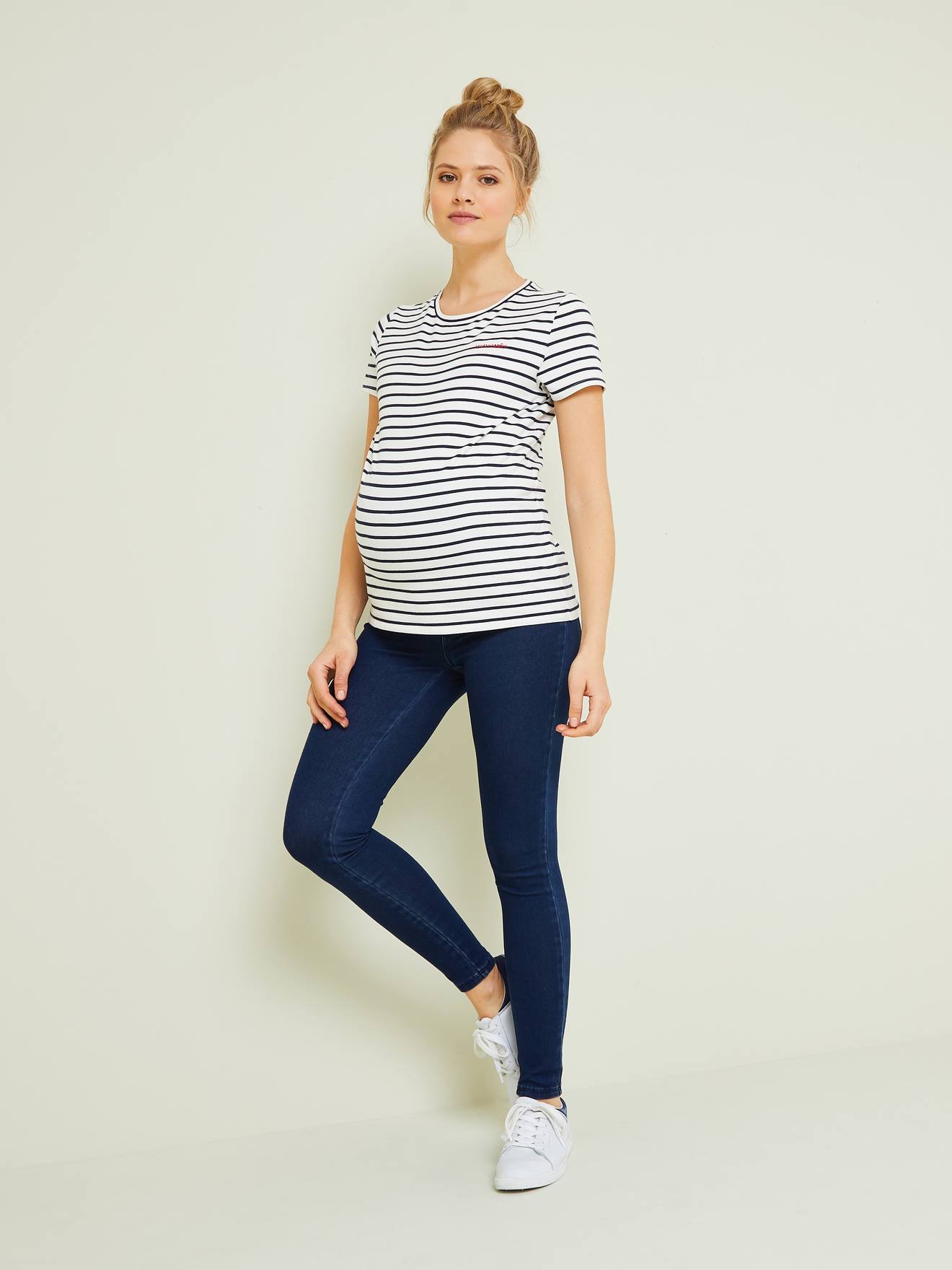Seamless Treggings, Denim Effect, for Maternity dark blue