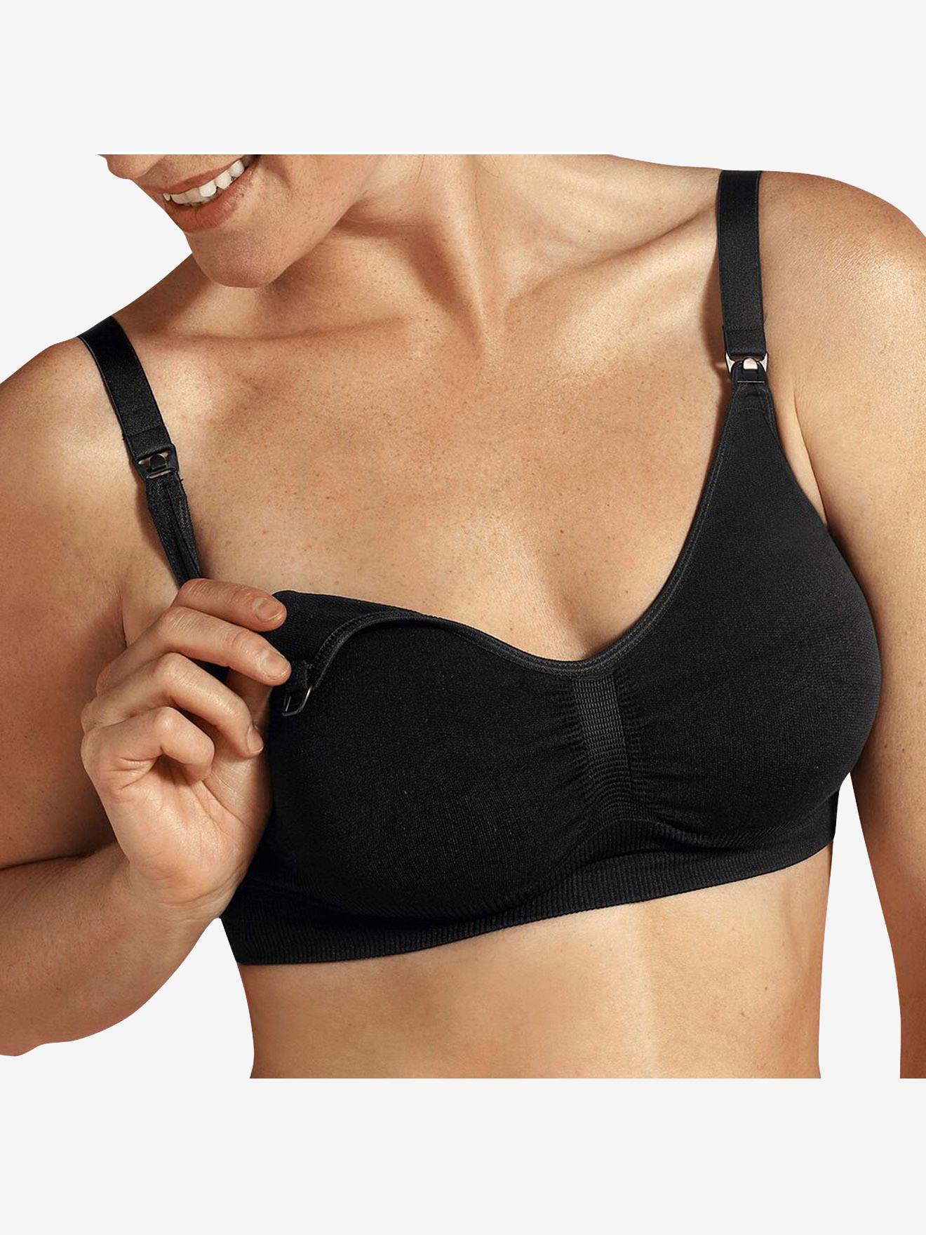 Maternity & Nursing Bra with Shape Memory, by CARRIWELL black