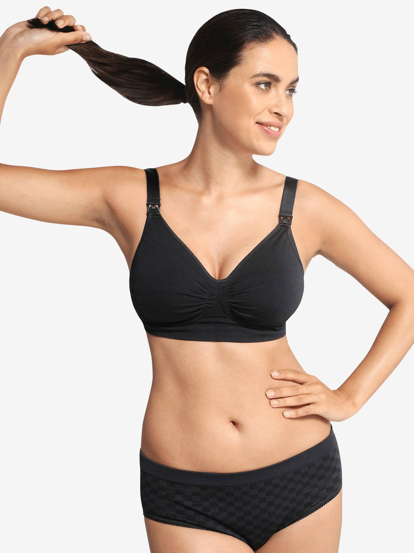 Maternity & Nursing Special Seamless Bra, GelWire® by CARRIWELL black