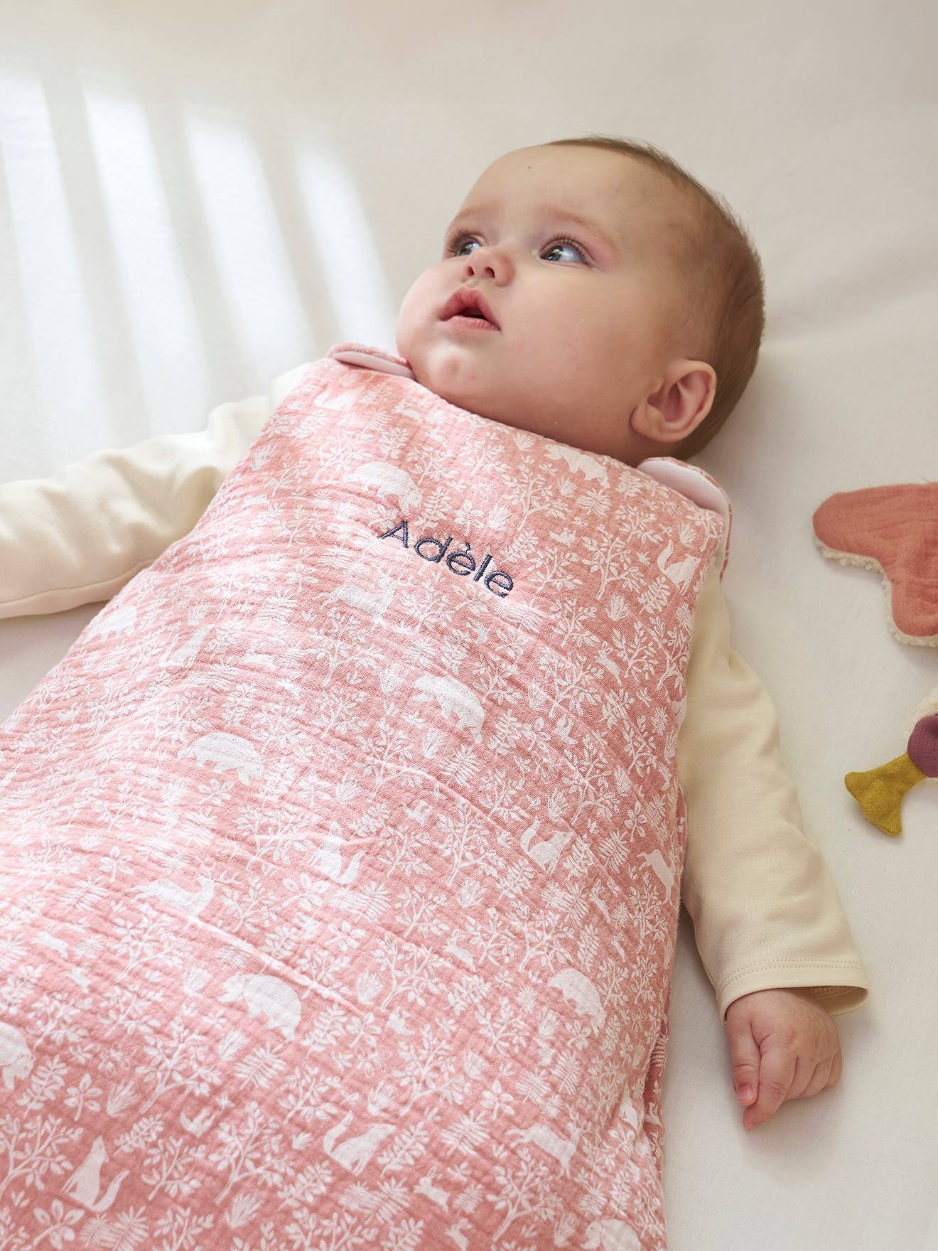 Sleeveless Baby Sleep Bag in Cotton Gauze, by CLAIRIÈRE