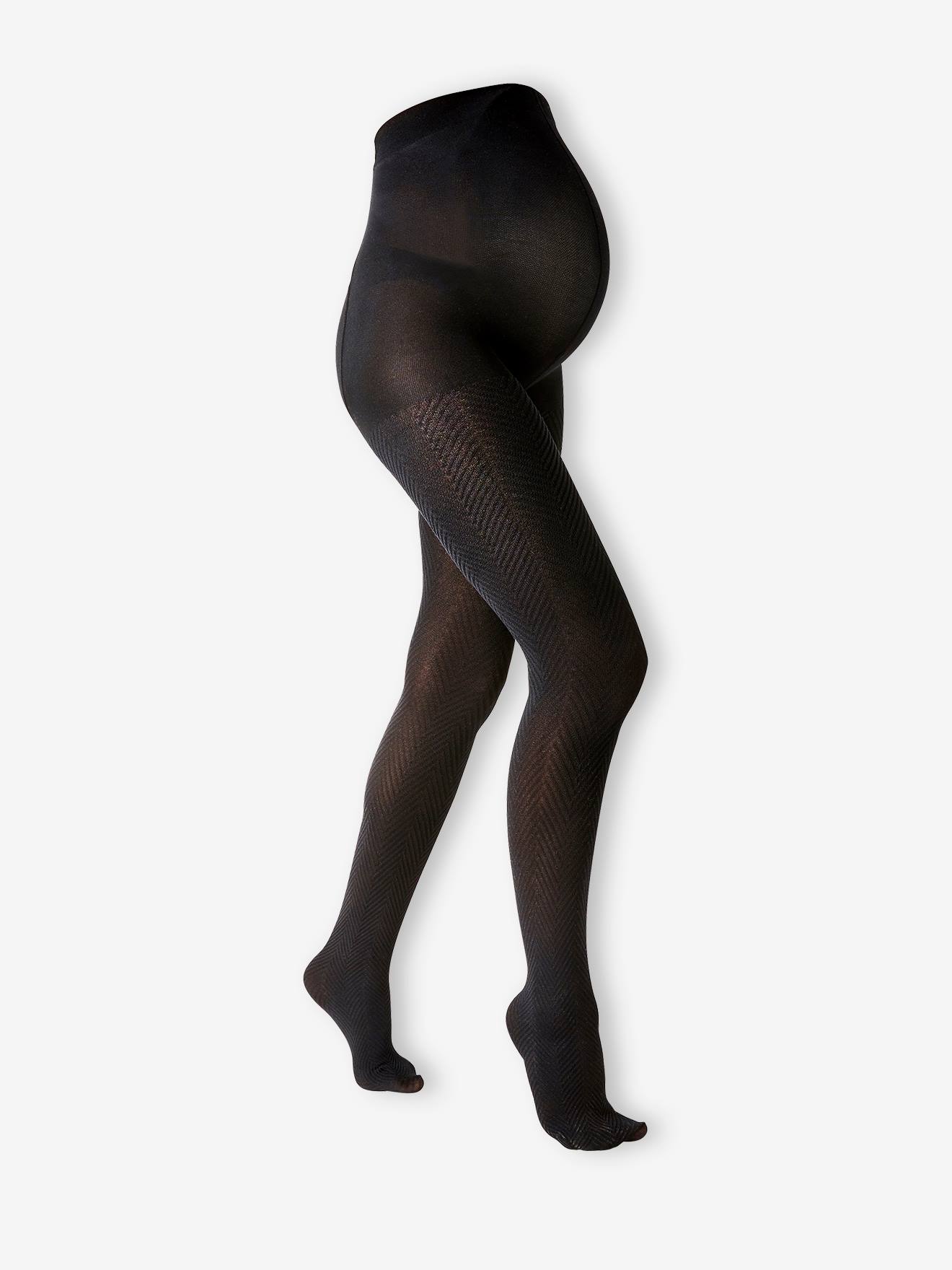 Chevron Tights for Maternity black