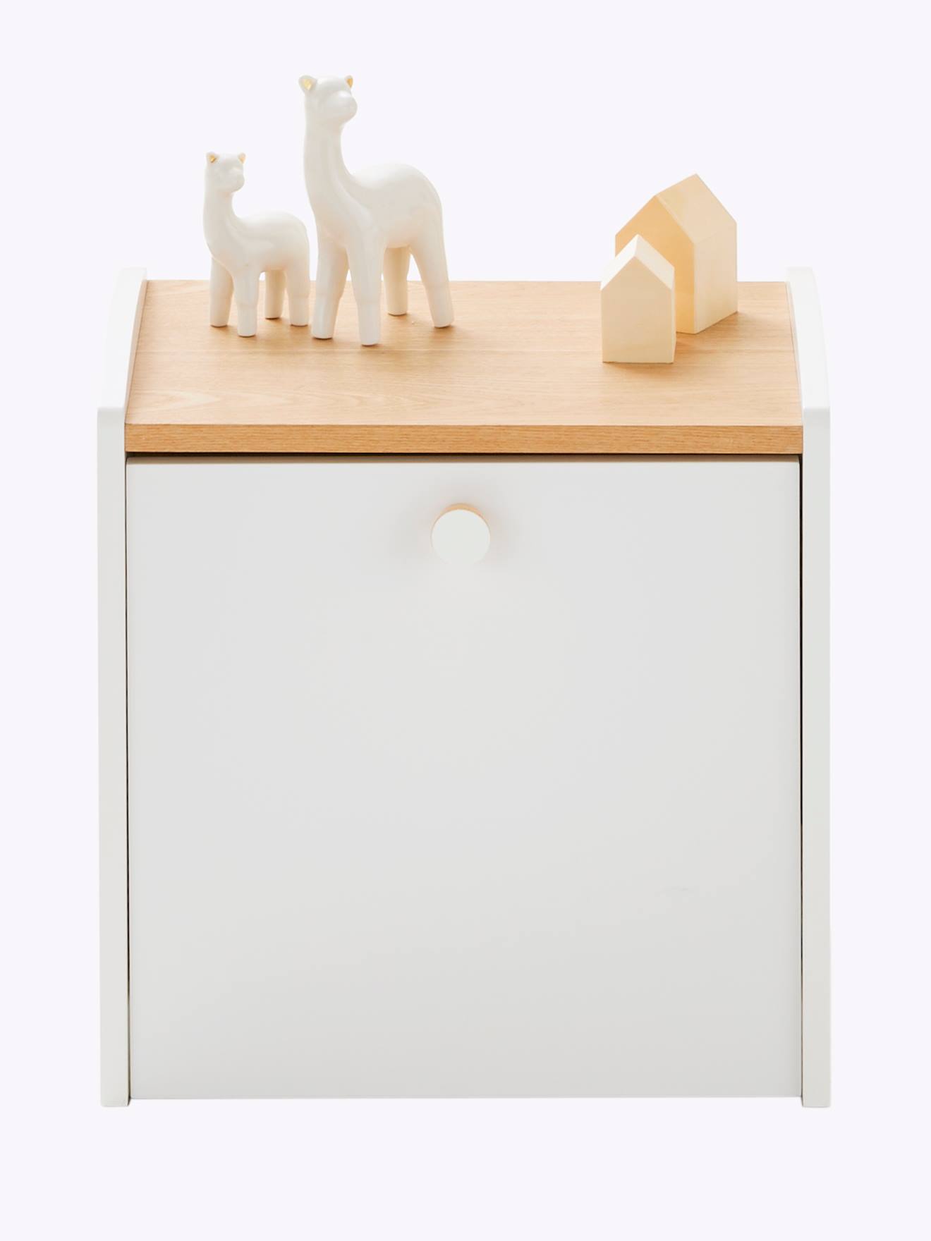 Bedside Table on Castors, Confetti white