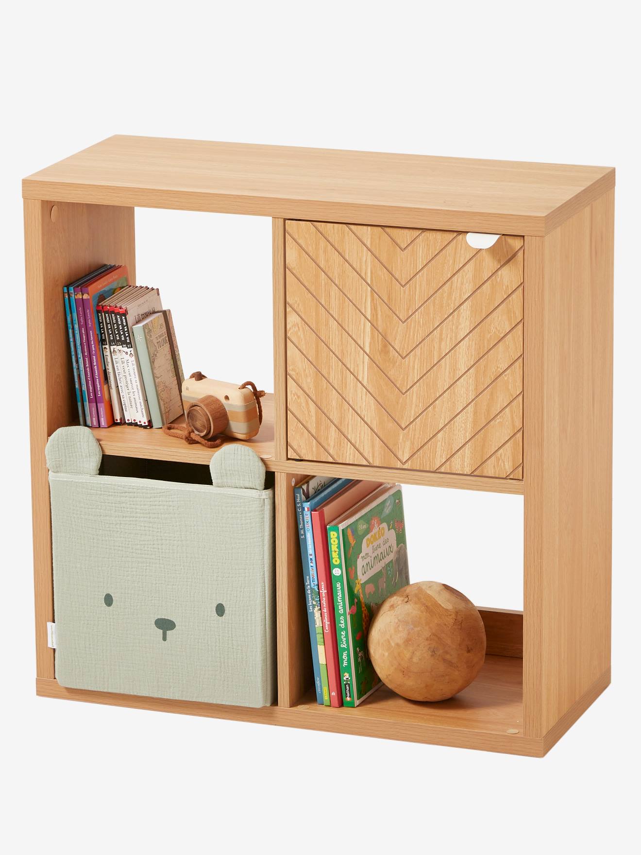 Storage Unit with 4 Cubbyholes brown