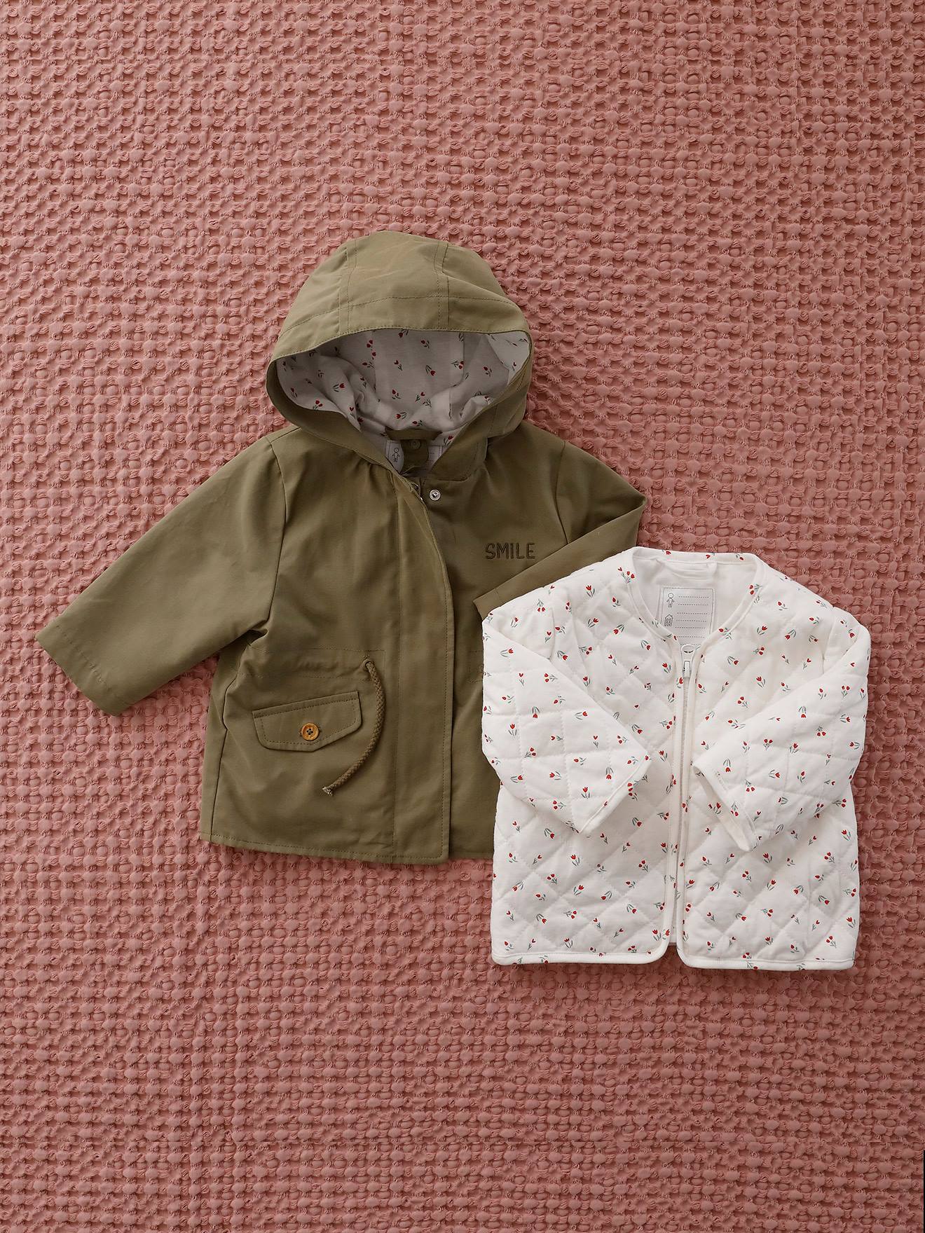 3-in-1 Parka with Detachable Bodywarmer, for Babies khaki