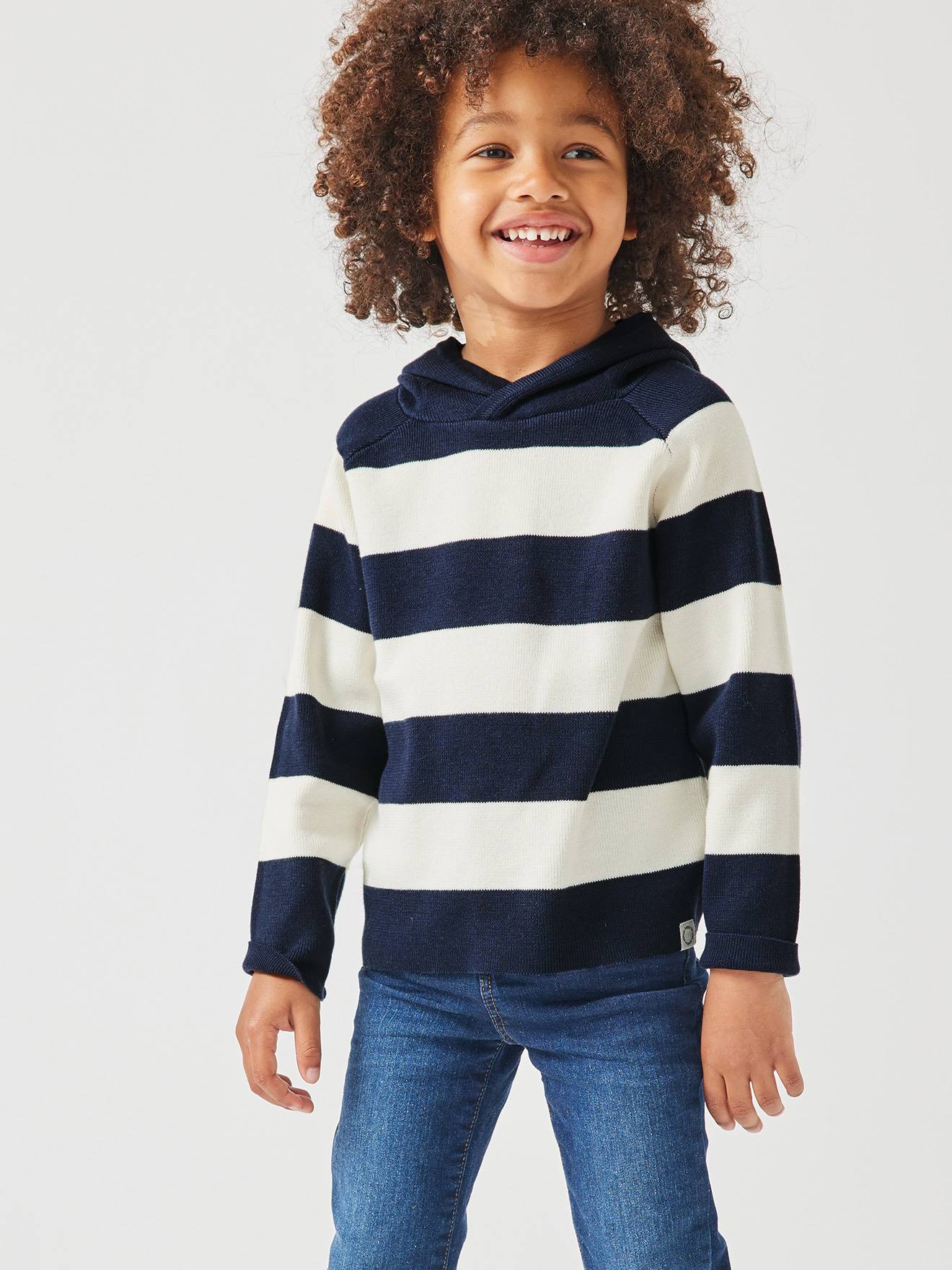 Hooded Jumper for Boys navy blue
