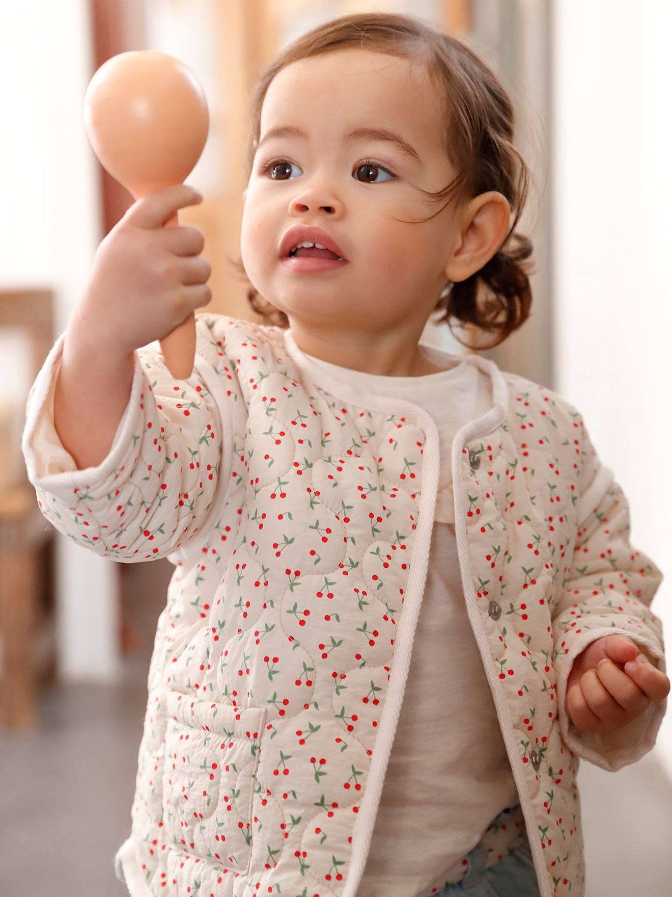 Padded Jacket for Babies pale pink