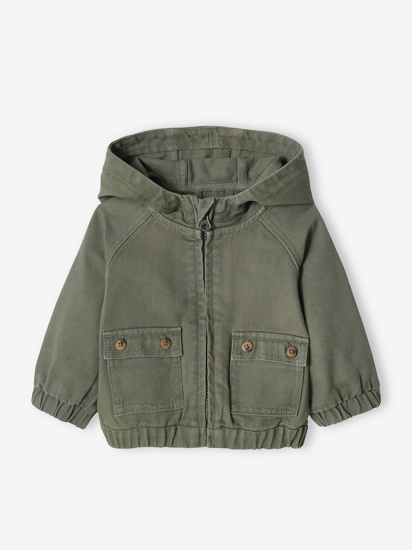 Hooded Jacket for Babies. slate grey