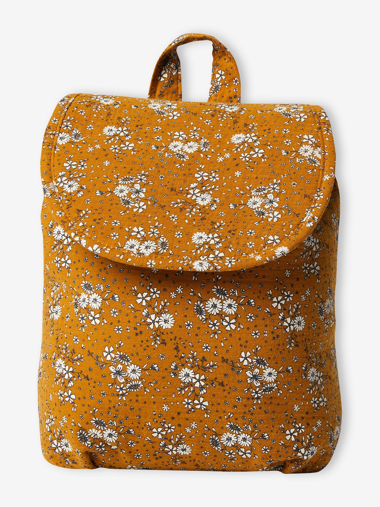 Floral Bag for Girls camel