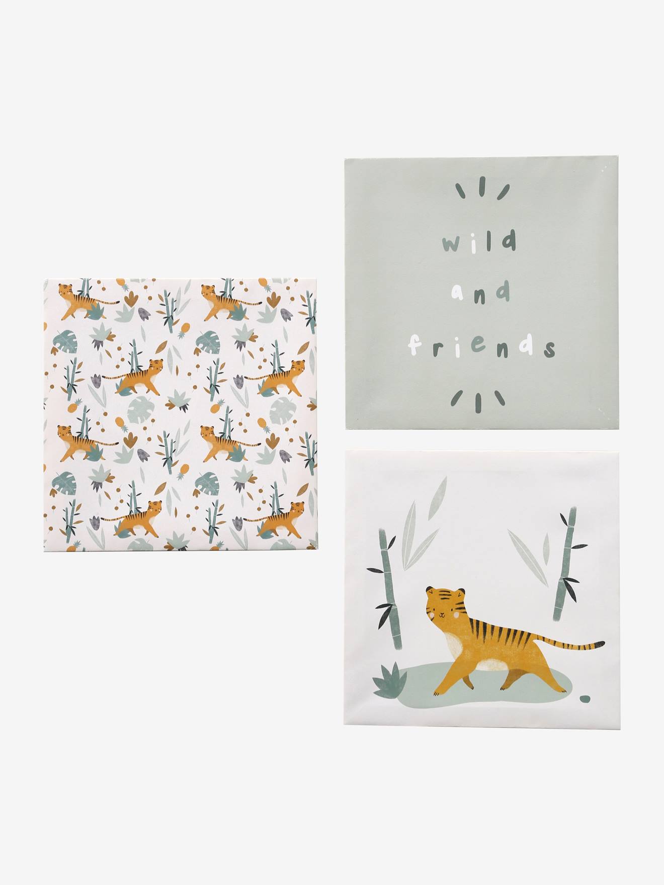 Set of 3 Canvases, Hanoi sage green