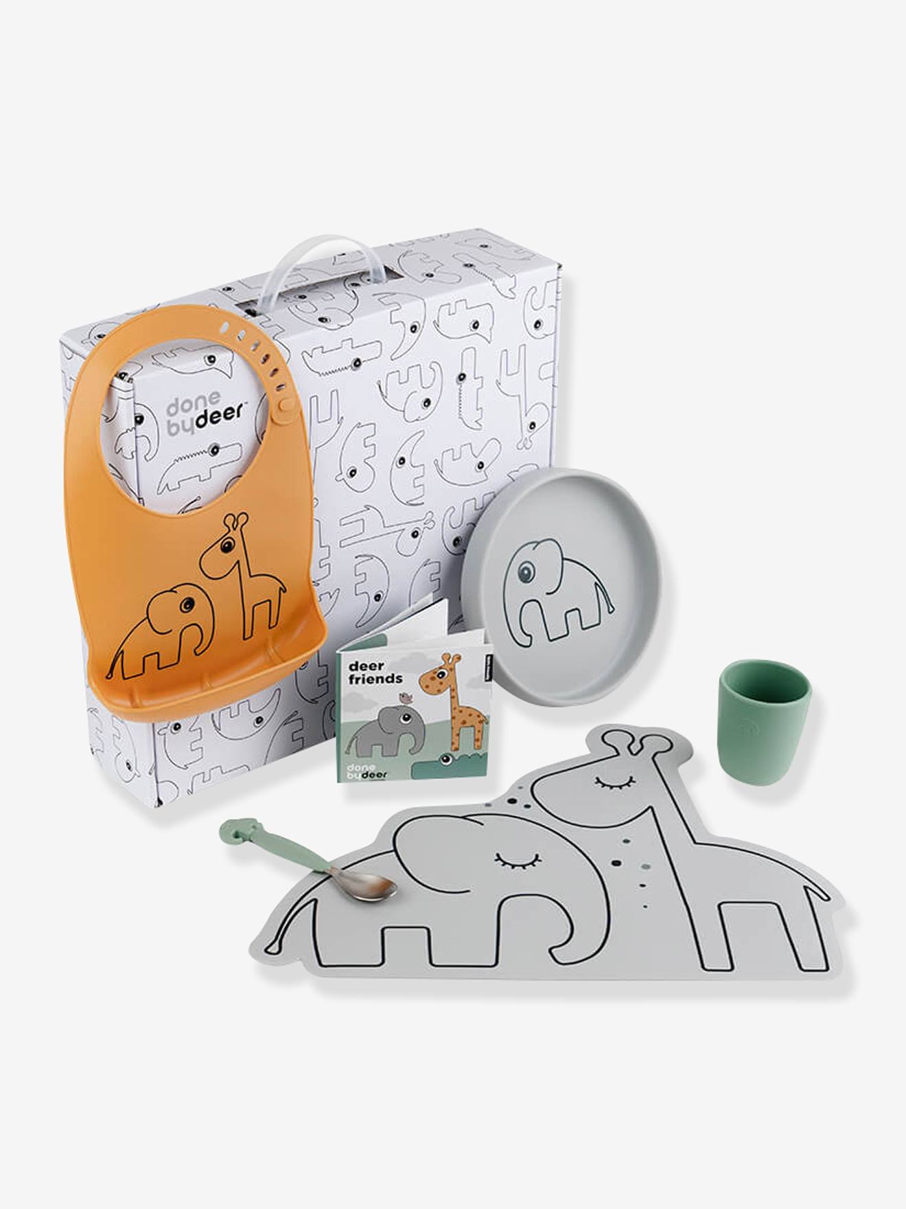5-Piece Mealtime Set in Silicone, Goodie Box by DONE BY DEER multicoloured