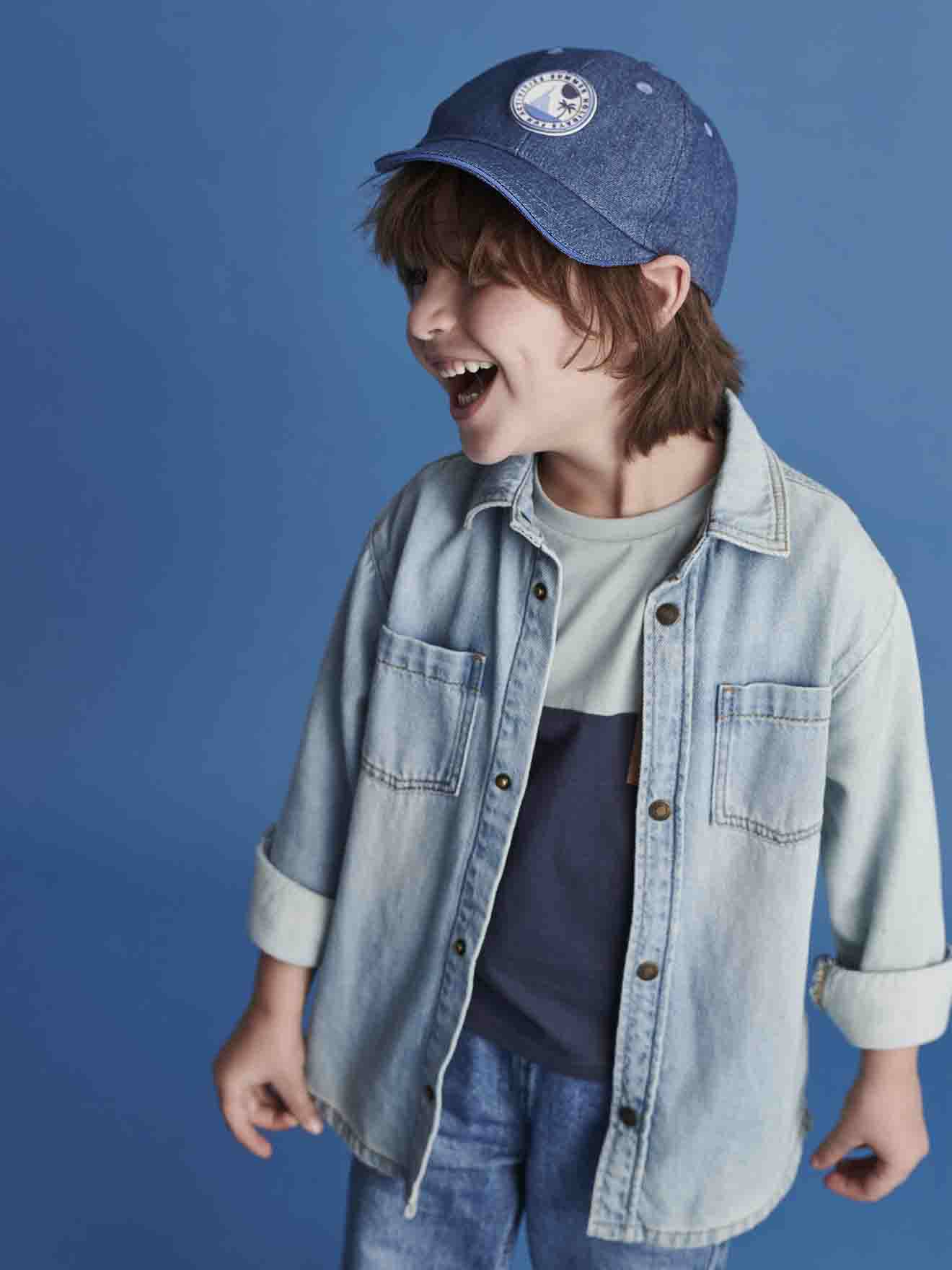 Denim Shirt for Boys bleached denim