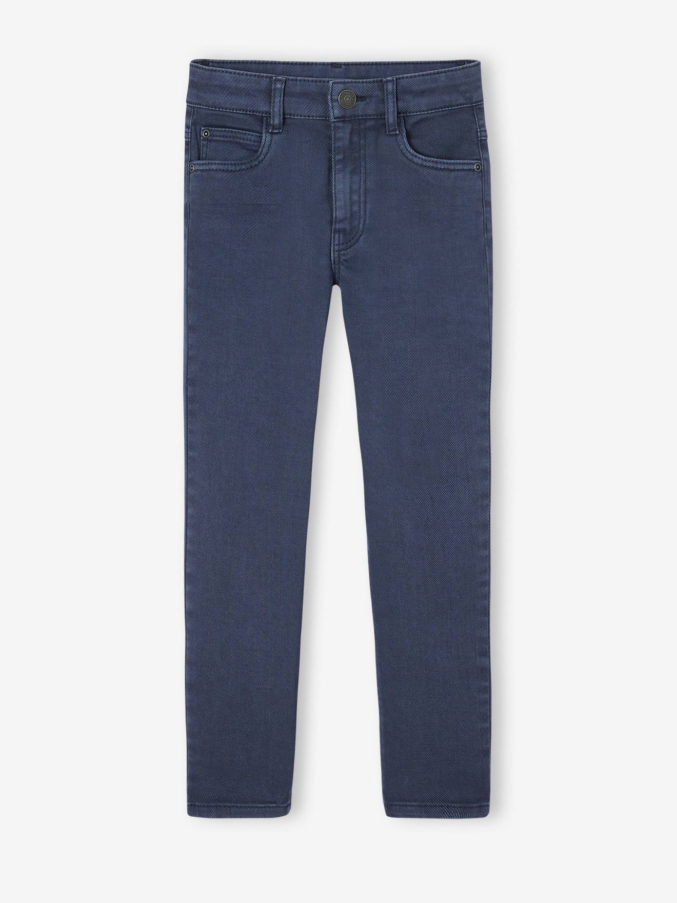 MEDIUM Hip, MorphologiK Slim Leg Coloured Trousers, for Boys slate blue