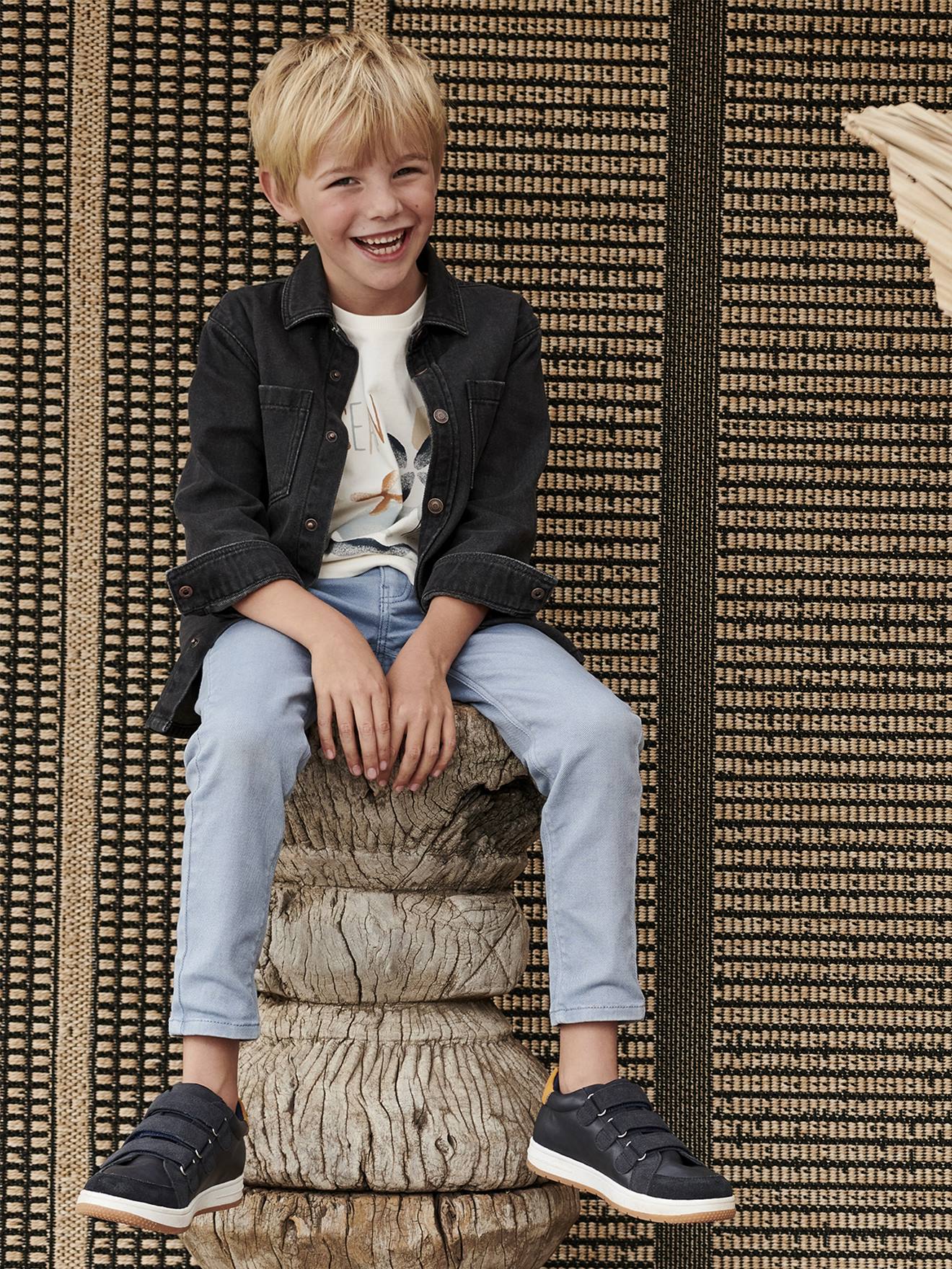 MEDIUM Hip, MorphologiK Slim Leg Coloured Trousers, for Boys sky blue