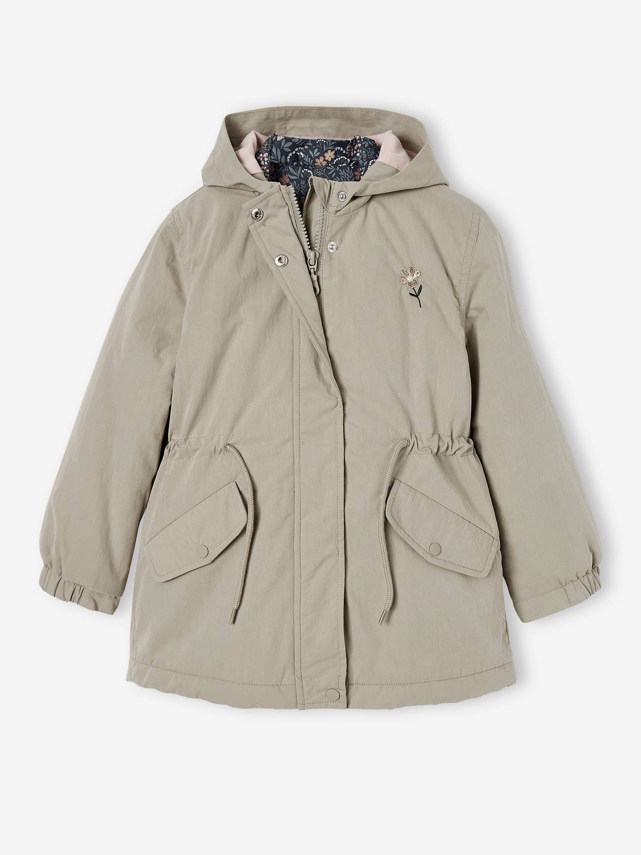 3-in-1 Parka for the Midseason, for Girls aqua green