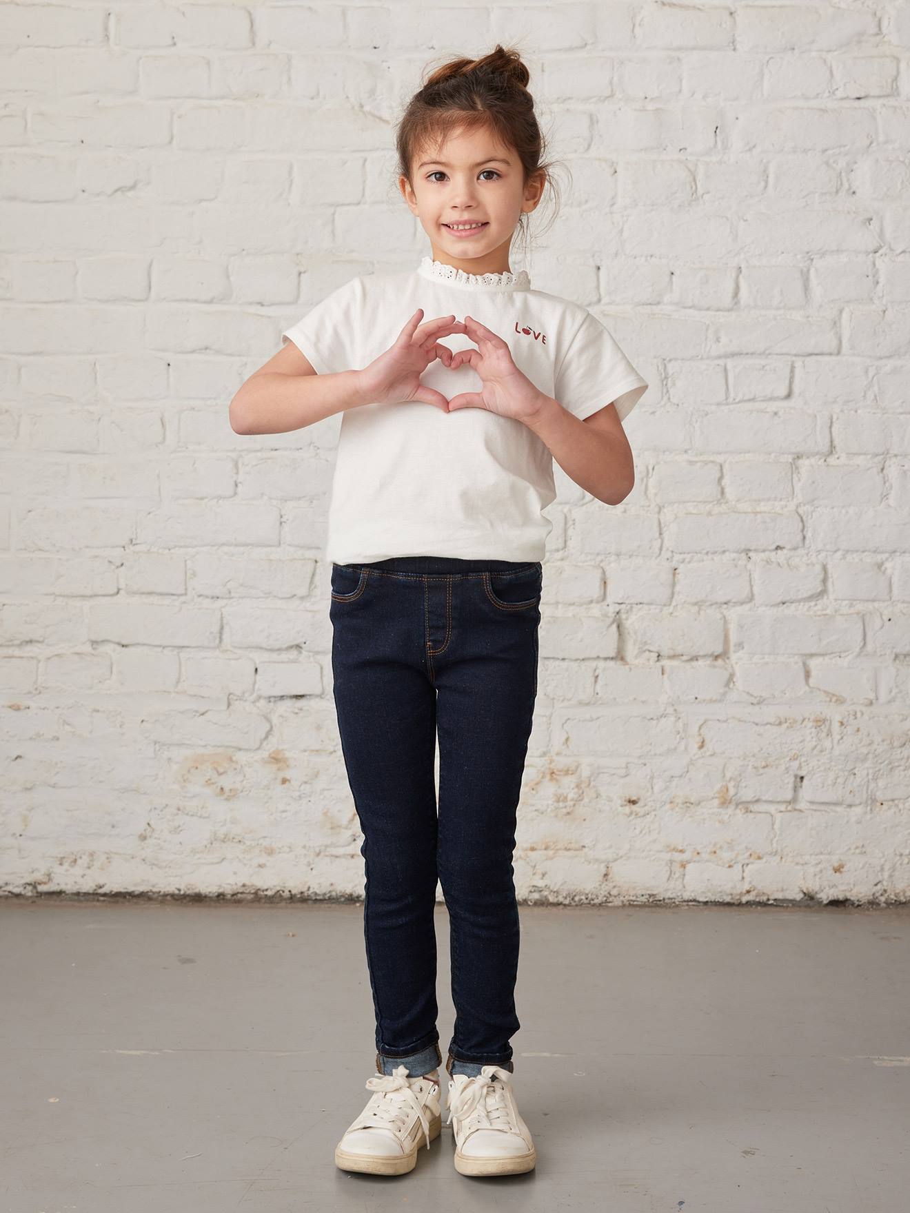 Basics Denim Treggings for Girls stone