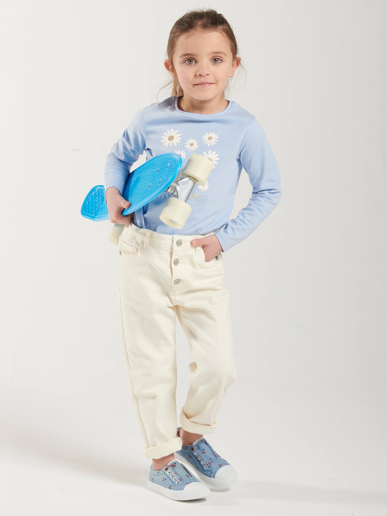 NARROW Hip, Mom Fit MorphologiK Trousers,for Girls ecru
