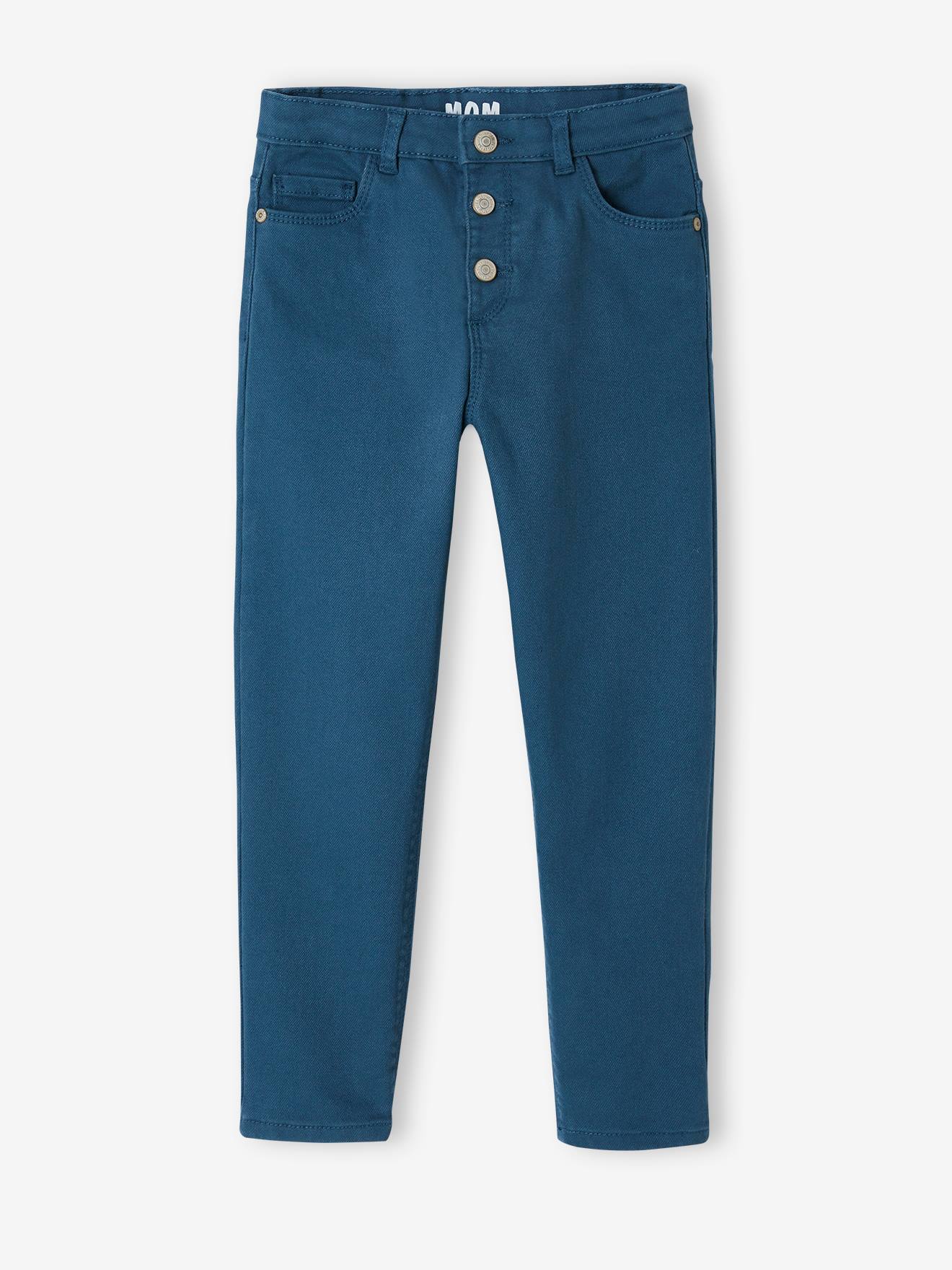 NARROW Hip, Mom Fit MorphologiK Trousers,for Girls ink blue