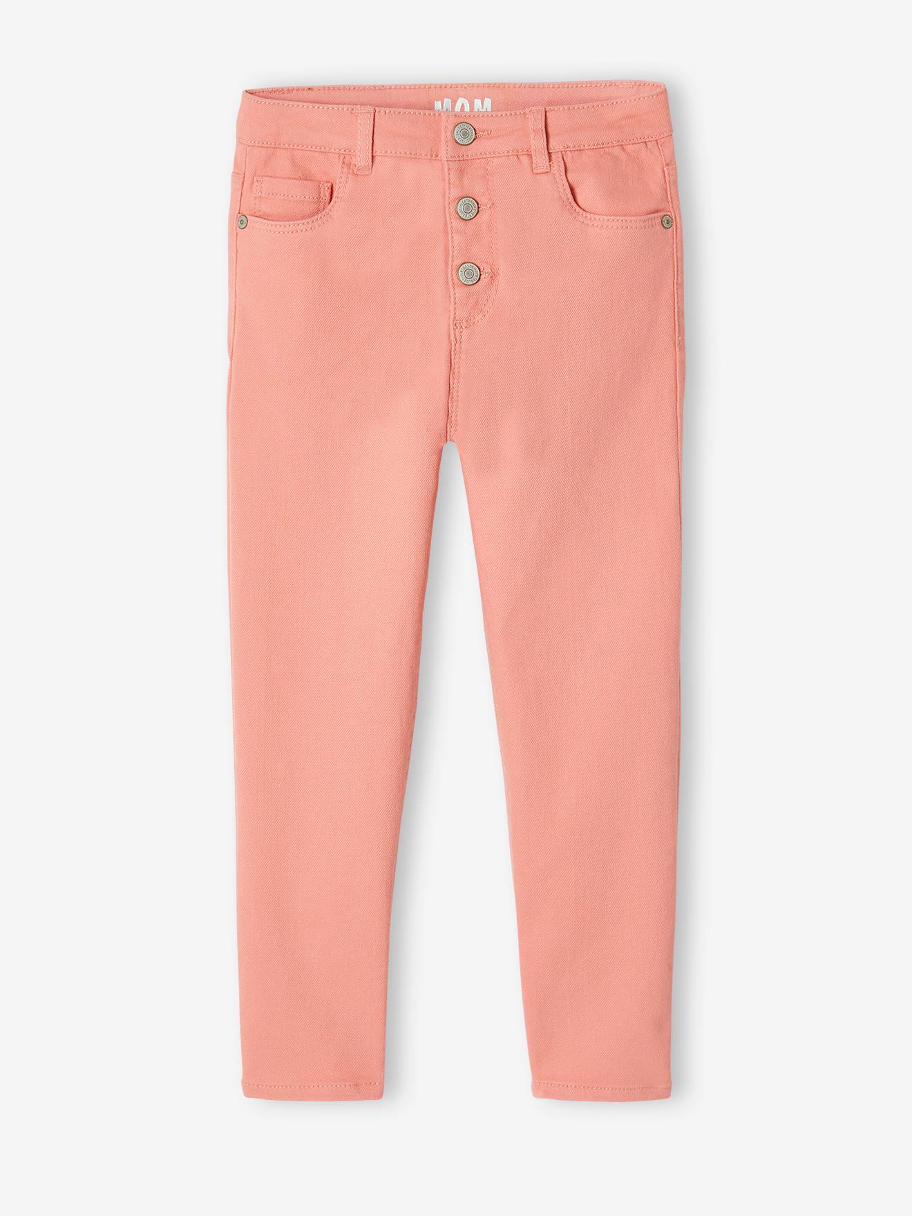 MEDIUM Hip, Mom Fit MorphologiK Trousers, for Girls peach