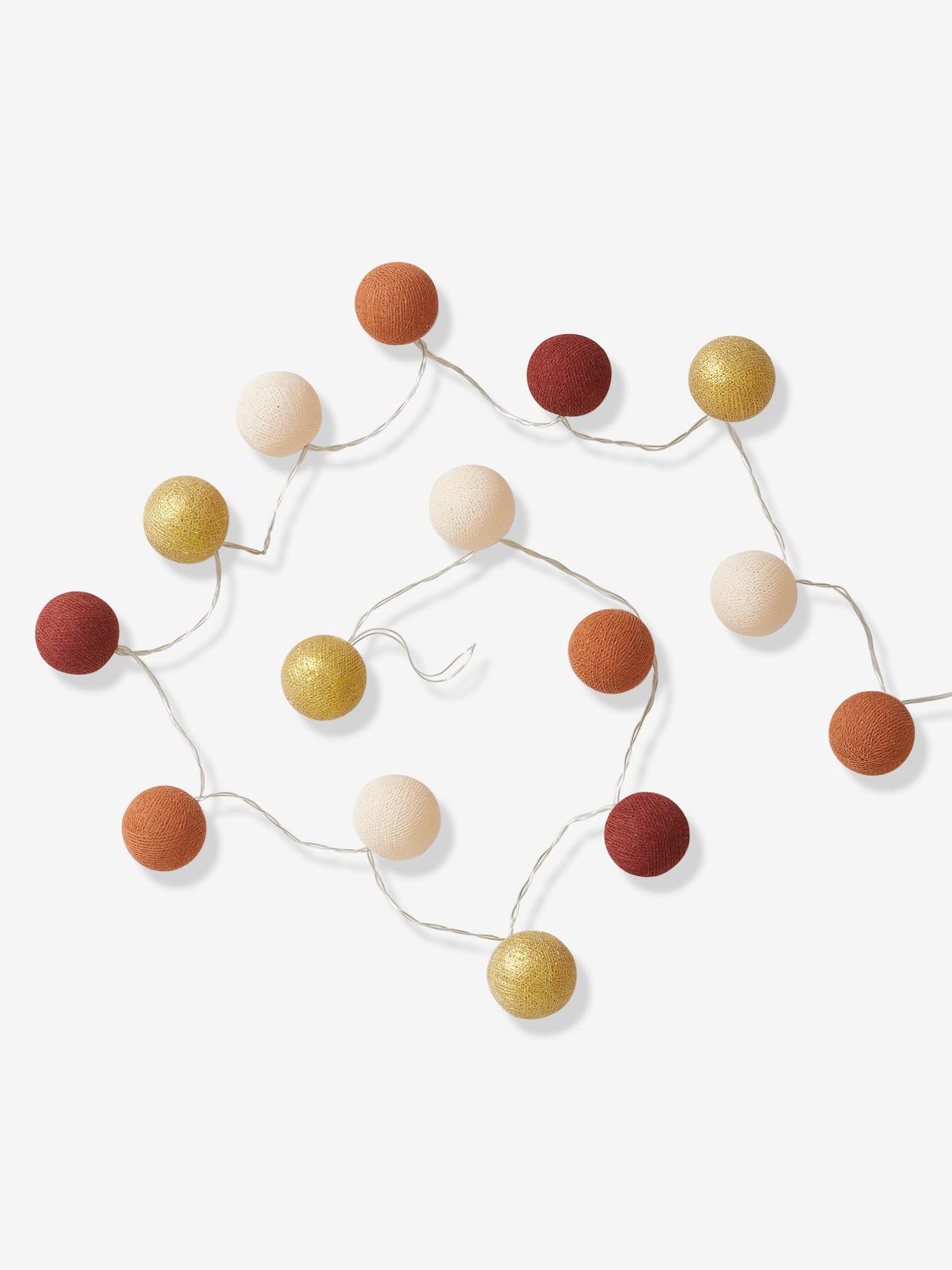 Light-Up Bauble Garland with Switch tomato red