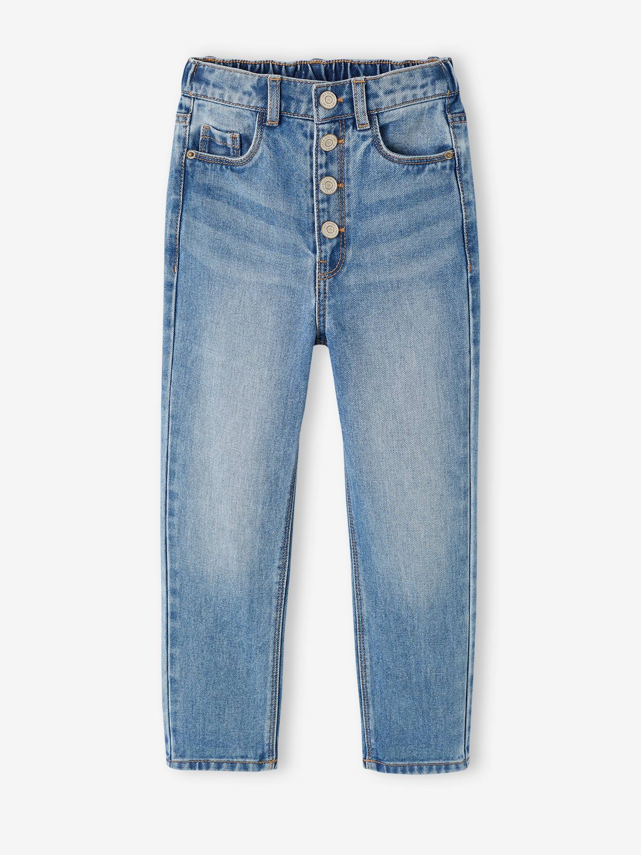 NARROW Hip Morphologik Mom Fit Jeans for Girls stone