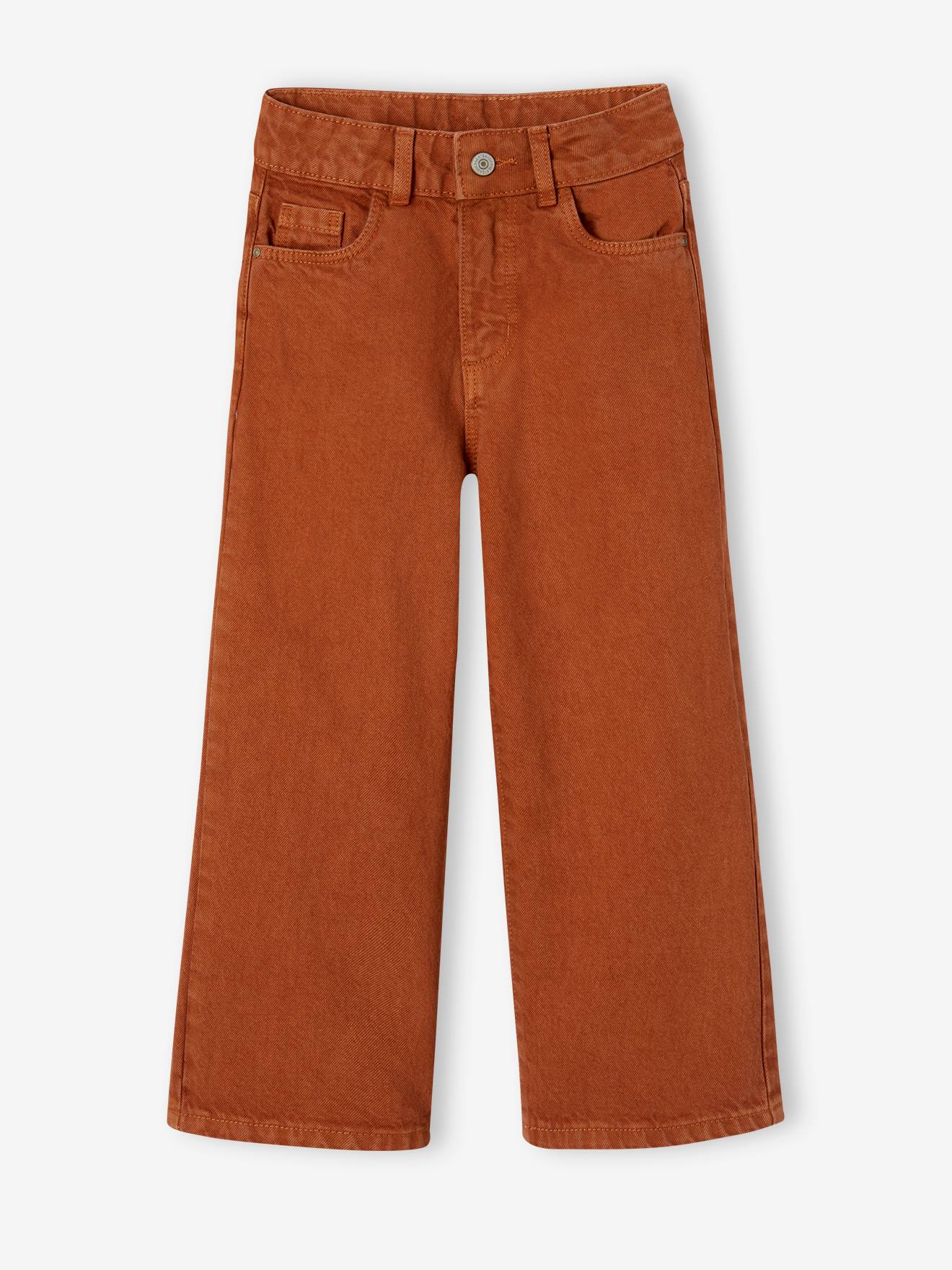 Wide Leg Trousers for Girls caramel