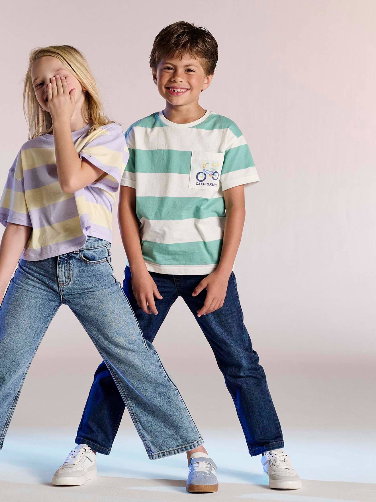Indestructible Straight Leg Relax Jeans, Easy to Slip On, for Boys brut denim