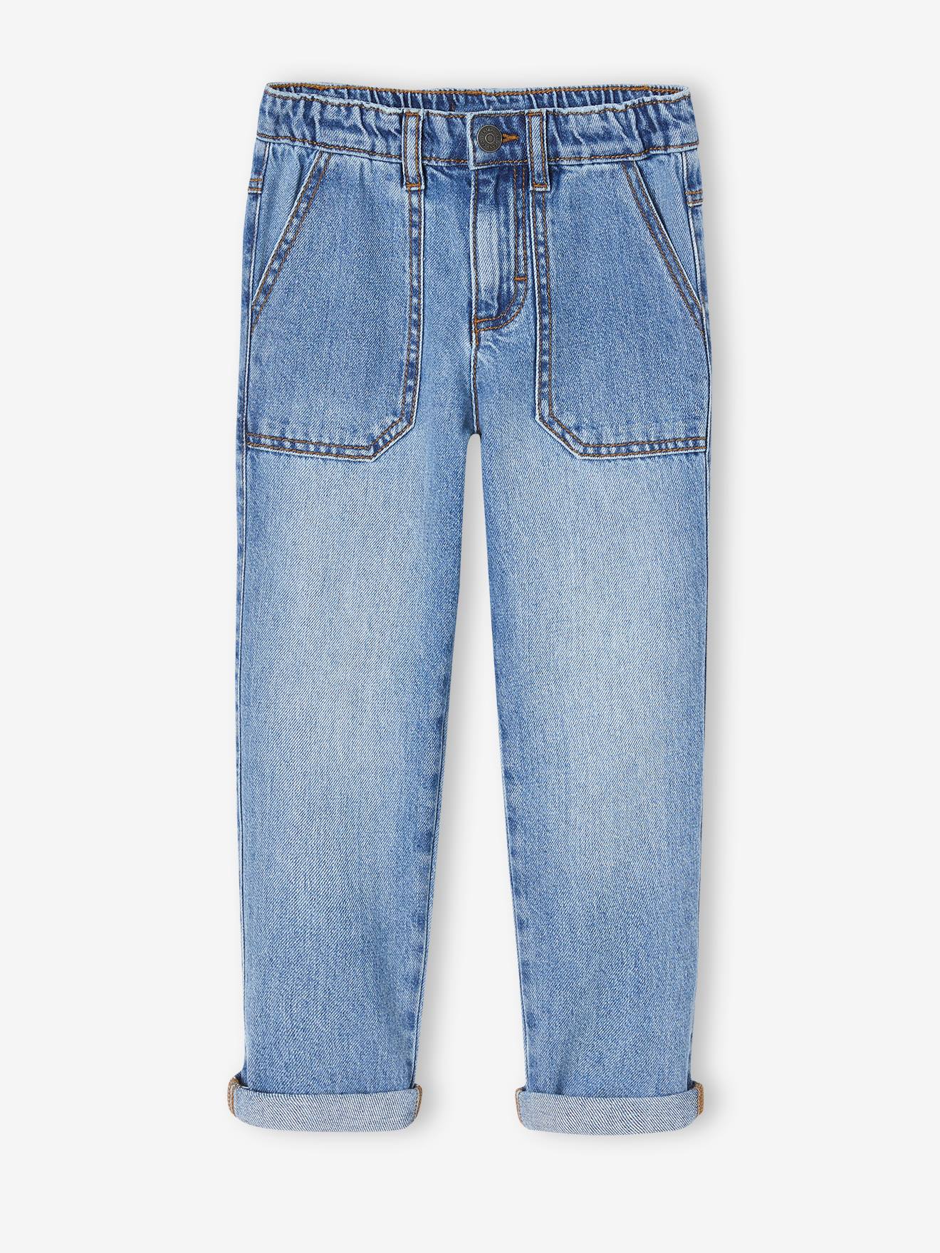 Wide-Leg Carpenter Jeans for Boys stone