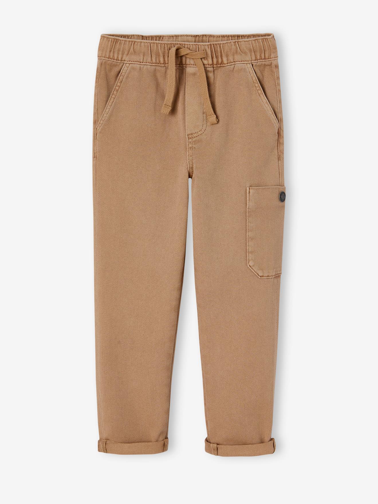 Coloured Cargo Trousers for Boys caramel